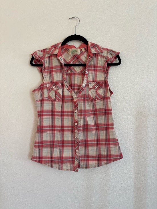 Guess Tops - vintage guess plaid button up blouse Y2K size large